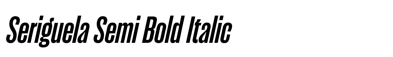 Seriguela Semi Bold Italic