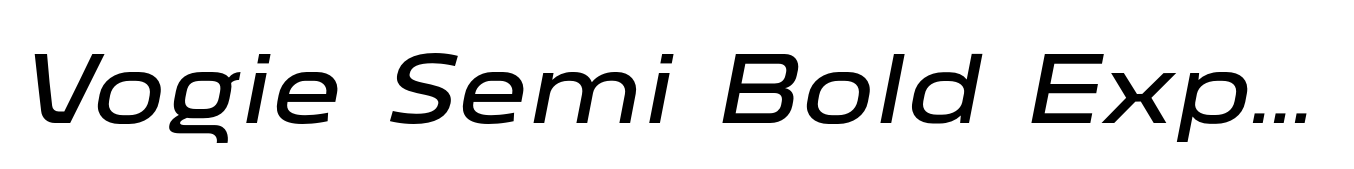 Vogie Semi Bold Expanded Italic