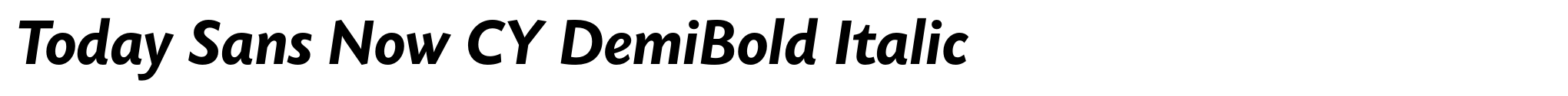Today Sans Now CY DemiBold Italic image