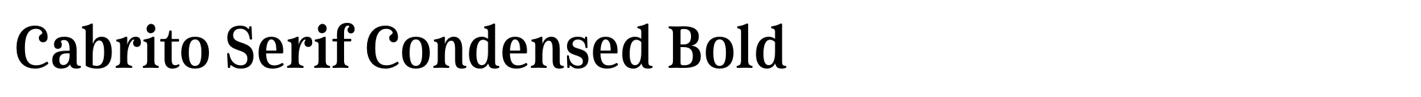 Cabrito Serif Condensed Bold image