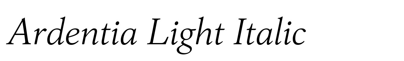 Ardentia Light Italic