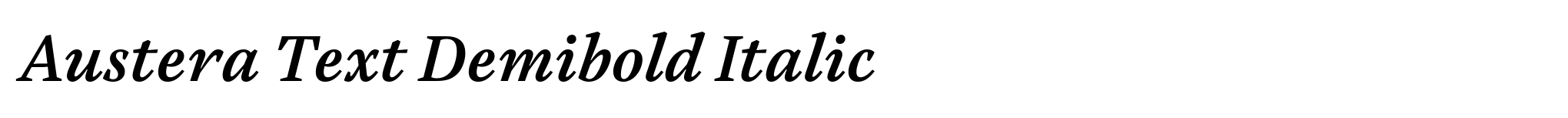 Austera Text Demibold Italic image