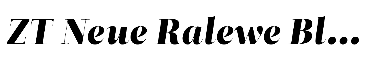 ZT Neue Ralewe Black Expanded Italic