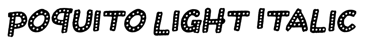 Poquito Light Italic