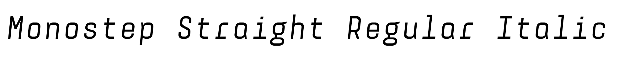 Monostep Straight Regular Italic image