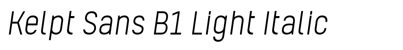 Kelpt Sans B1 Light Italic
