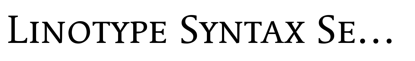 Linotype Syntax Serif Regular SC