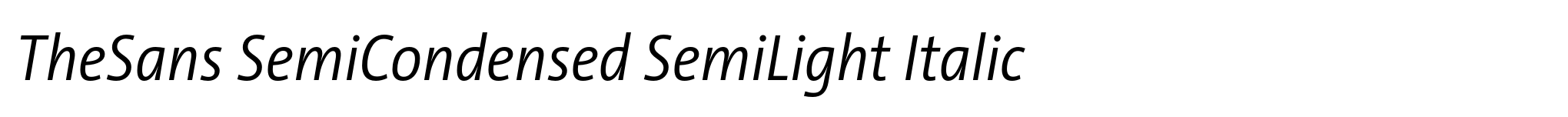 TheSans SemiCondensed SemiLight Italic image