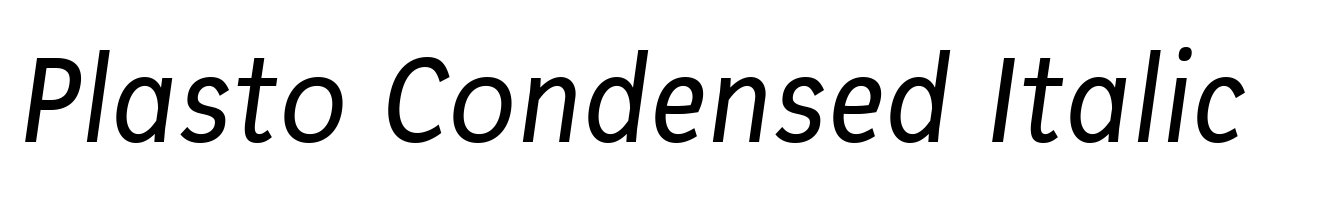 Plasto Condensed Italic