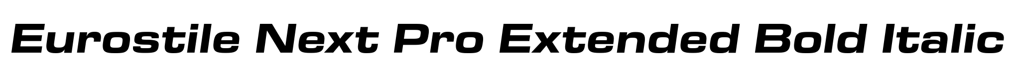 Eurostile Next Pro Extended Bold Italic image
