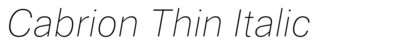 Cabrion Thin Italic