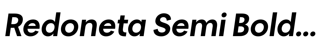 Redoneta Semi Bold Italic