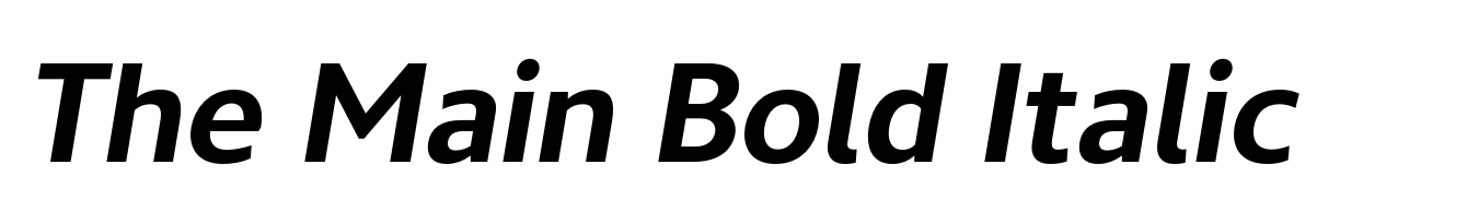 The Main Bold Italic