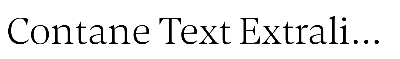 Contane Text Extralight