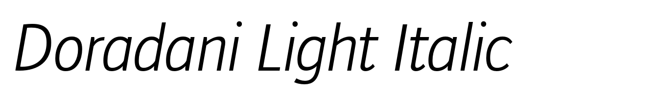 Doradani Light Italic