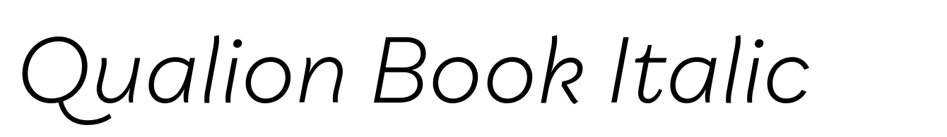 Qualion Book Italic