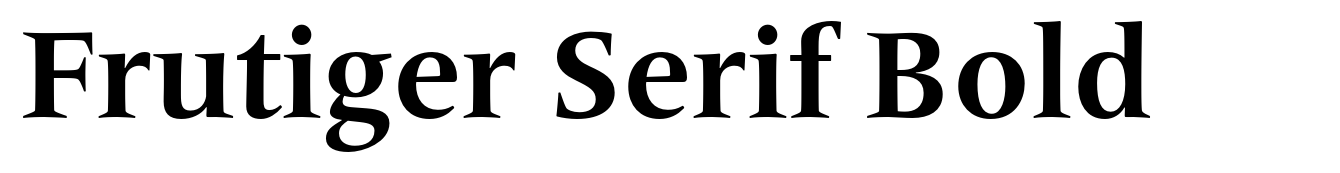 Frutiger Serif Bold
