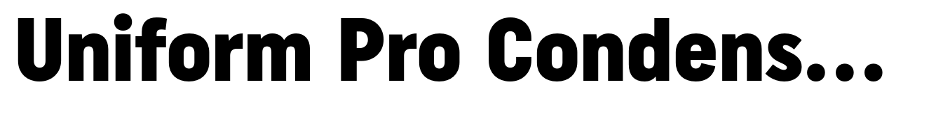 Uniform Pro Condensed Black