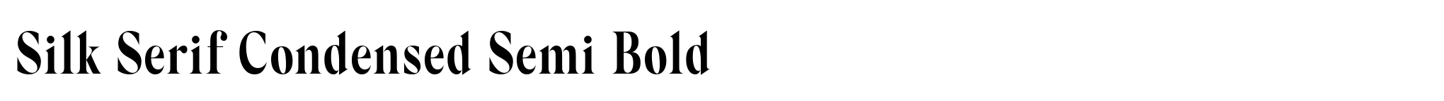Silk Serif Condensed Semi Bold image