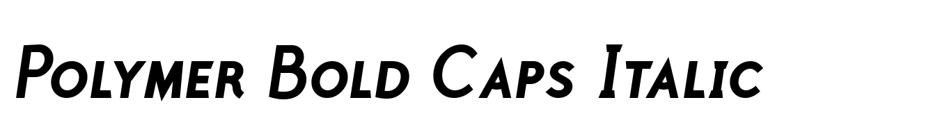 Polymer Bold Caps Italic
