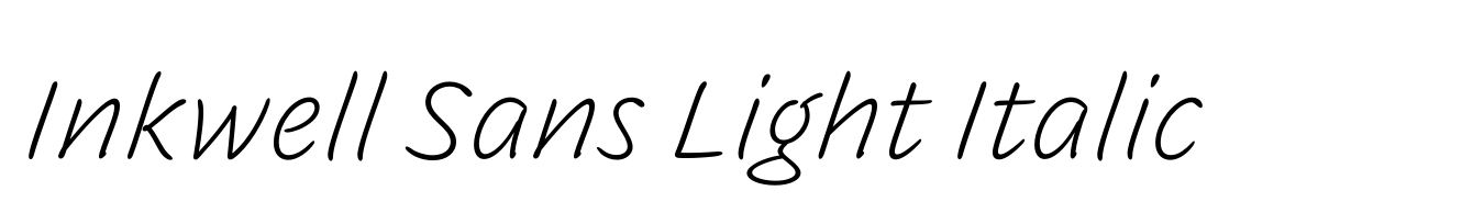 Inkwell Sans Light Italic