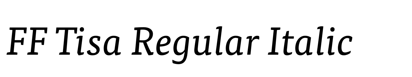 FF Tisa Regular Italic
