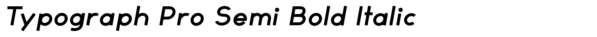 Typograph Pro Semi Bold Italic image