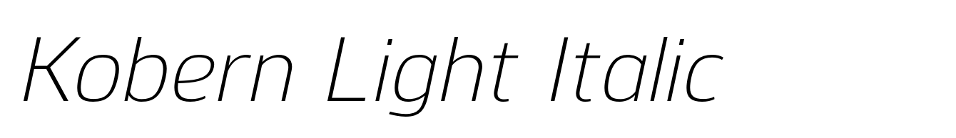 Kobern Light Italic
