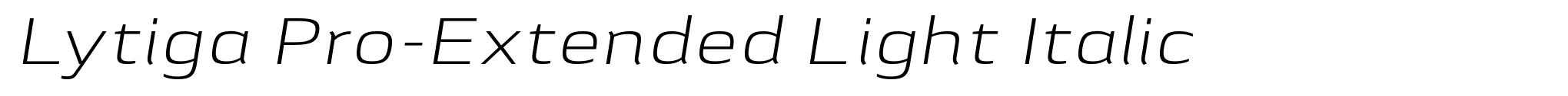 Lytiga Pro-Extended Light Italic image