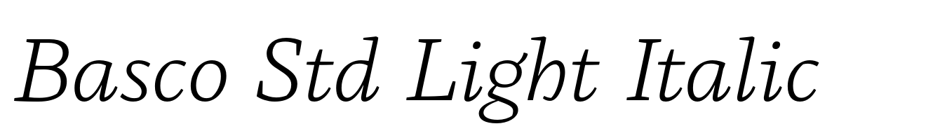 Basco Std Light Italic