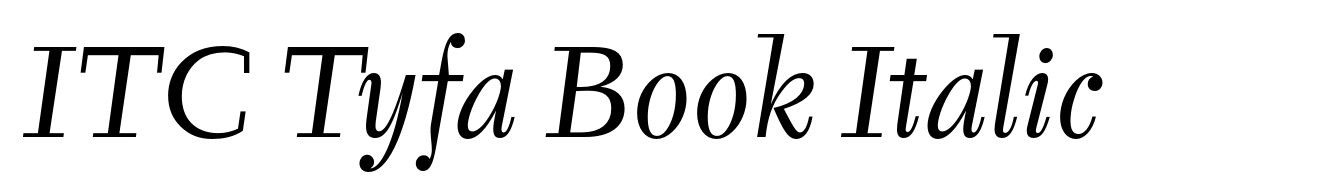 ITC Tyfa Book Italic