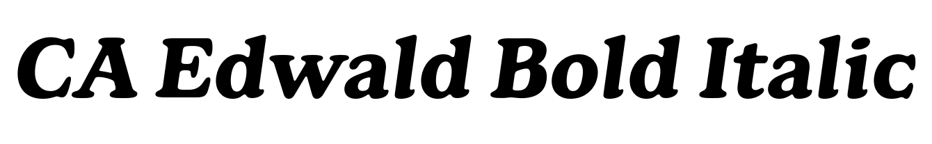 CA Edwald Bold Italic