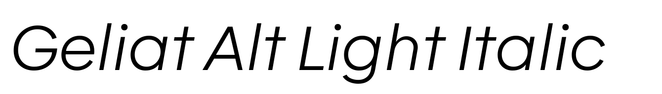 Geliat Alt Light Italic