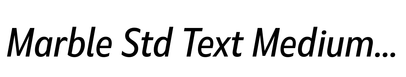 Marble Std Text Medium Italic