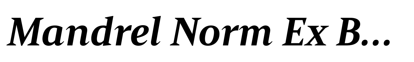 Mandrel Norm Ex Bold Italic