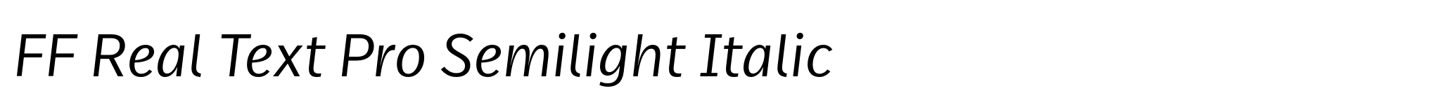 FF Real Text Pro Semilight Italic image