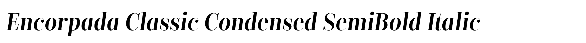 Encorpada Classic Condensed SemiBold Italic image