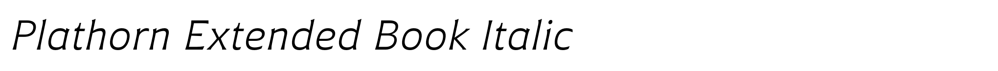 Plathorn Extended Book Italic image
