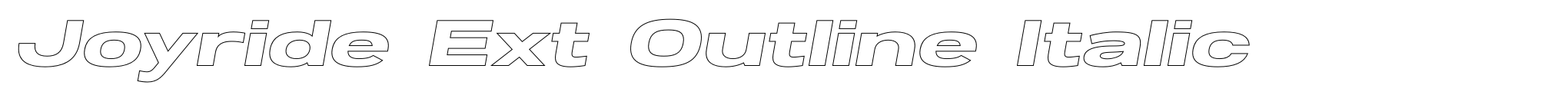 Joyride Ext Outline Italic image