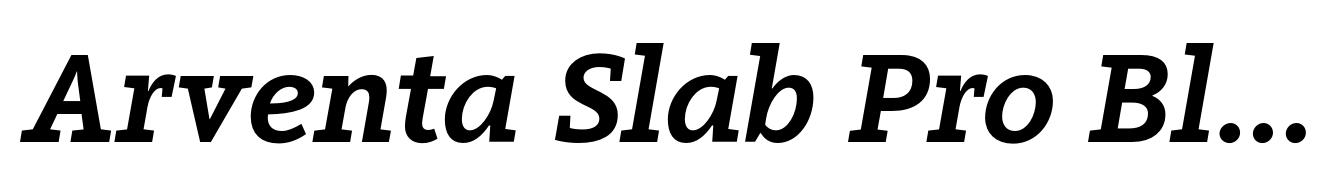 Arventa Slab Pro Black Italic