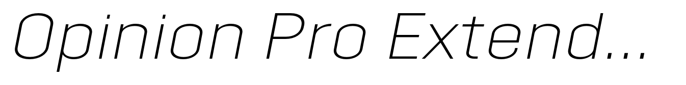 Opinion Pro Extended Extra Light Italic