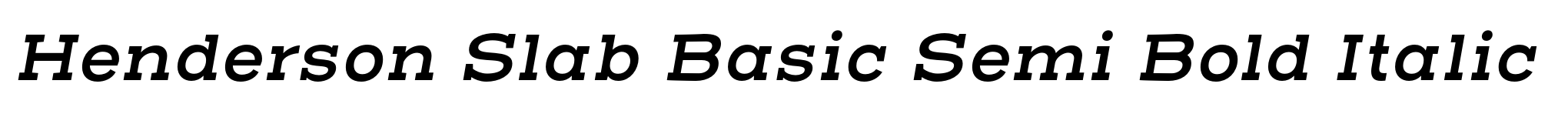 Henderson Slab Basic Semi Bold Italic image