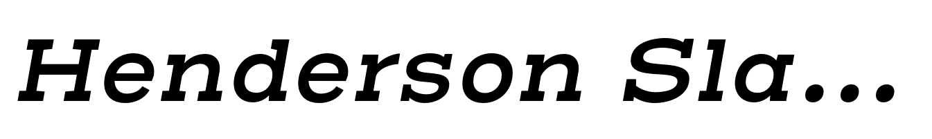 Henderson Slab Basic Semi Bold Italic