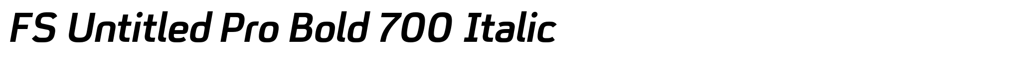 FS Untitled Pro Bold 700 Italic image