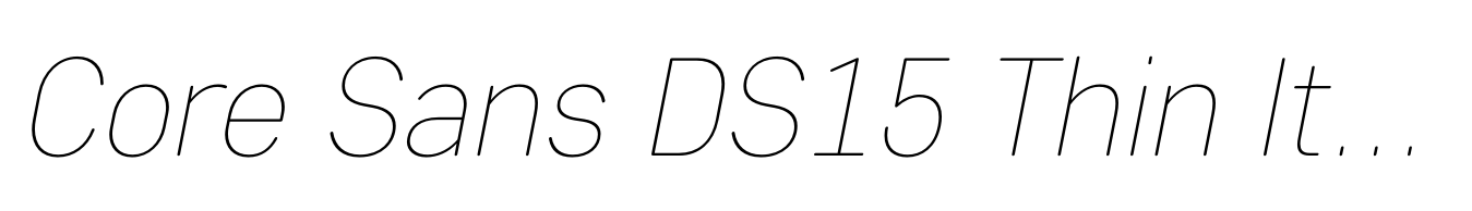 Core Sans DS15 Thin Italic