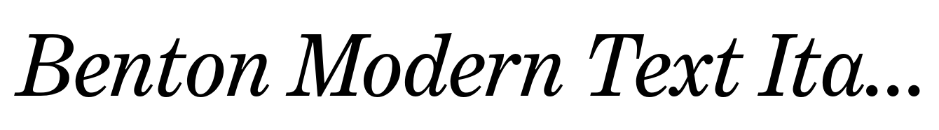 Benton Modern Text Italic