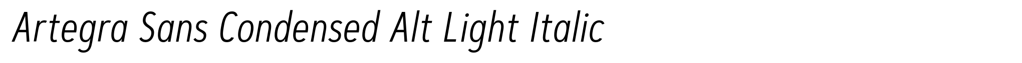 Artegra Sans Condensed Alt Light Italic image