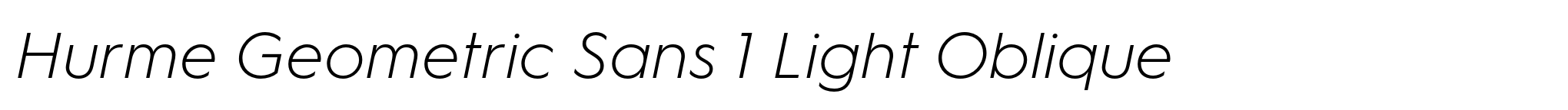 Hurme Geometric Sans 1 Light Oblique image