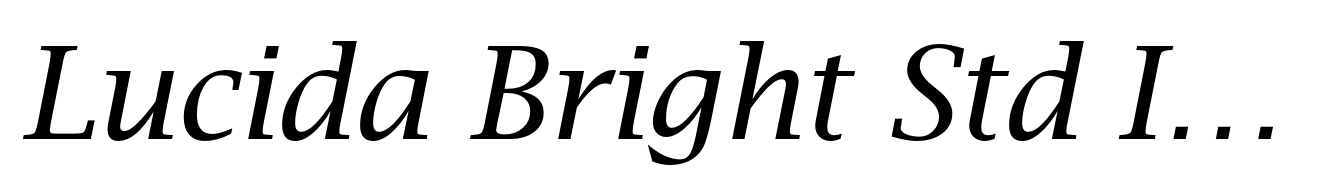 Lucida Bright Std Italic