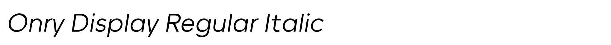 Onry Display Regular Italic image